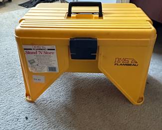 Flambeau Stand N Store Portable Tool Box and Step Stool