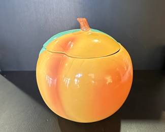 Vintage Peach Cookie Jar 