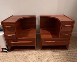 Pair of MidCentury Modern Danish Teak Nightstands