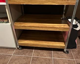 Vintage Wood and Metal Bar Cart