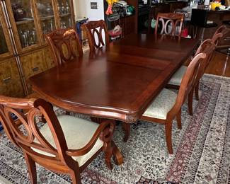Mahogany Dining Table and (6) Chairs Set