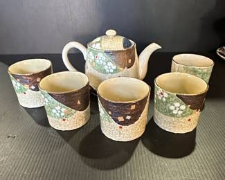 Arita Ware Japanese Tea Set with Teapot and Cups