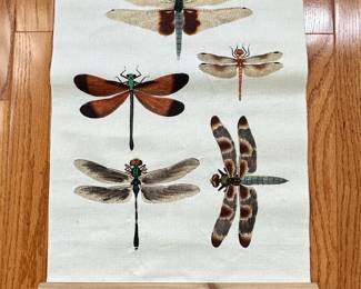 Five Dragonflies Wall Hanging Art