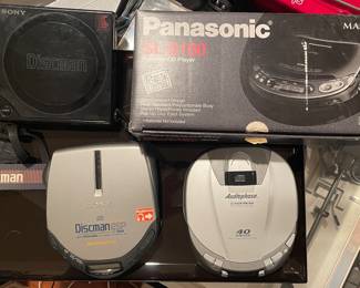 Vintage Sony DiscMan, Panasonic portable CD player