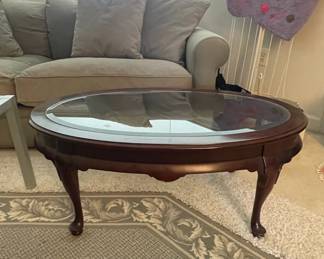 Glaass top coffee table
