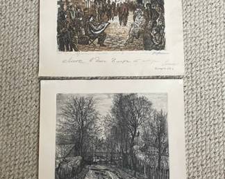 Two Russian Etchings or Prints