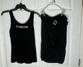 Y2K style dress & Bebe tank vtg