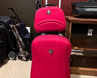 HUASHENGXIANGBAO Red Rolling Luggage Set