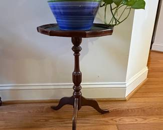 Antique Mahogany Tripod Pedestal Plant Stand