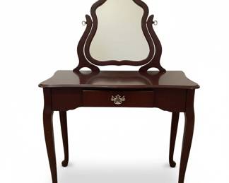 Vintage Cherry Oval Vanity Table 