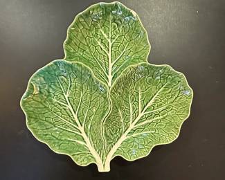 Bordallo Pinheiro Cabbage Leaf Majolica Plate