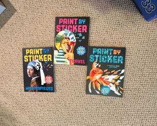 Paint by Sticker Books Masterpieces, Travel, and Art Form