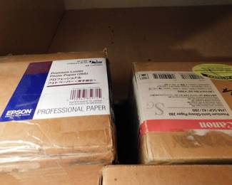 Rolls of Canon print paper