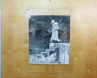 Buddist Monk set in Acrylic, approx 26" x 36"