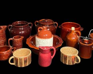 Brown Glazed Vintage Stoneware Marcrest