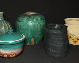 Studio Pottery, Marshalll Collectible Chinese Glazed Ginger Jar