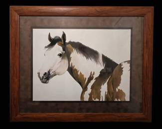 Striking Framed Arizona Paint Horse Print by Reginald Jones