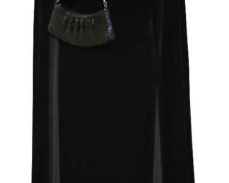 Exquisite Vintage Glamour Cape, Dress, Purses Masquerade Mask Set