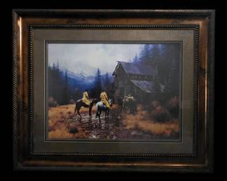 Framed Martin Grelle Limited Edition Print Muddy Morning Double Signed with Certificate