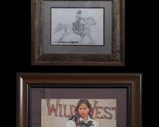 Unique Western Art Collection Pencil Drawing Framed Prints