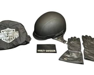 HarleyDavidson HDJ03 UltraLight Sun Shield Helmet  Leather Gauntlet Gloves