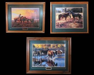 Exceptional Collection of Three Framed Tim Cox Limited Edition Prints