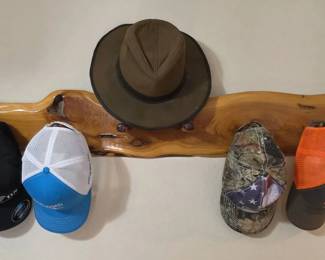 Premium Live Edge Rack, And Collector Hats