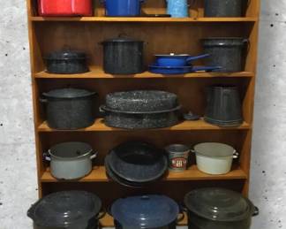 Vintage Enamelware Collection Massive MultiColor Selection