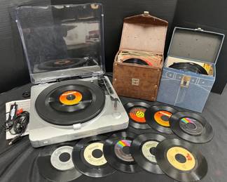 USB Recordable Turntable 45 Record Collection