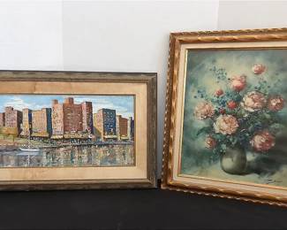 Original Painting and Floral Print