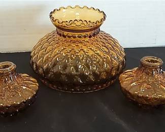 Amber Glass Lamp Parts