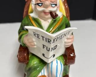 Lefton Ceramic Grandpa Piggy Bank