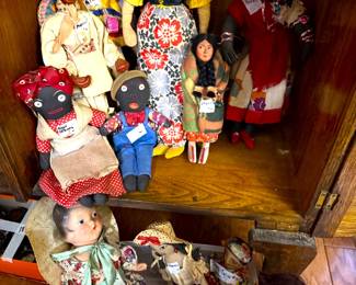 vintage collectible dolls from around the world. Several are pre WWII