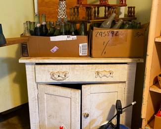 antique bottles and jars