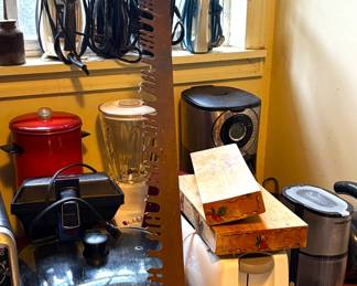 small kitchen appliances and two-man saw