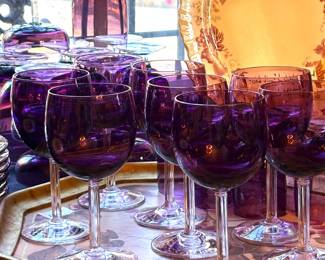 vintage Fostoria "Classic Amethyst" goblets