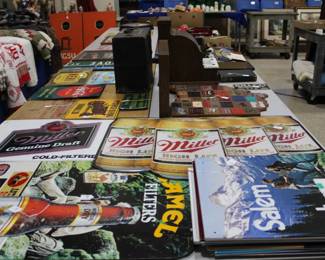 Vintage metal signs, advertising, more.