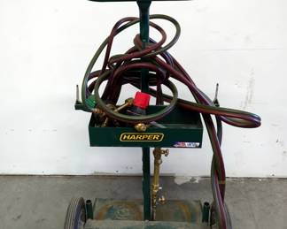 Harper Oxygen/Acetylene Welding And Cutting Cart with Torch, Gauge, And Hoses 