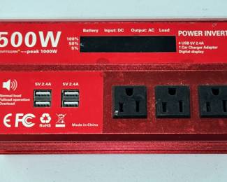 500W Power Inverter With USB and AC Outlets 