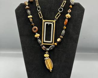 Two Chicos Necklaces With Earring And A Ring