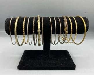 Silver Gold And Brass Ring Bracelets