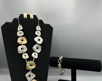 Golden Silver Jewelry Set