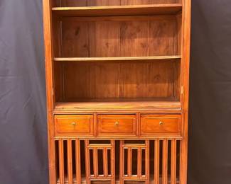 Vintage Cabinet with Fretwork Design