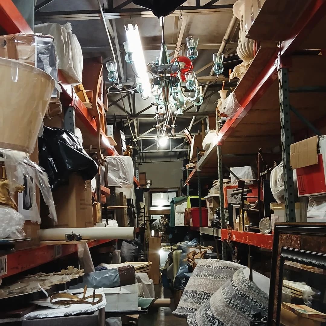 one of the aisles of collected items