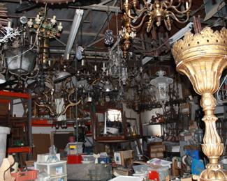 iron chandelier room