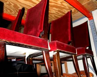 Red dinner chairs
