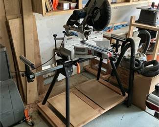 Hercules 12" Sliding Compound Miter Saw on Folding Stand __ SPECIAL PICKUP INSTRUCTIONS  READ BEFORE BIDDING ____