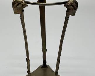 Vintage Brass Rams Head Stand
