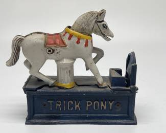 Vintage Cast Iron Trick Pony Bank