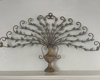 Painted Metal Sculpture 54 wide, 34 tall